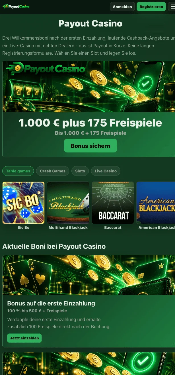 Scarica l'App di Payout Casino